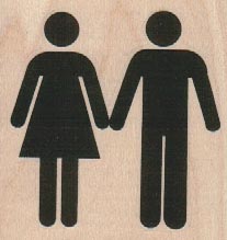 Man and Woman Symbol 2 1/4 x 2 1/4-0