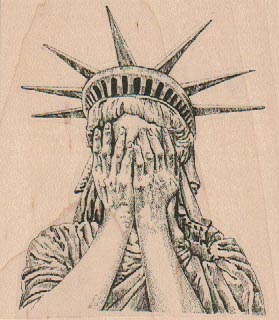 Weeping Statue of Liberty 3 x 3 1/4-0