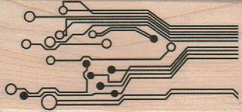 Futuristic Circuit Board 1 3/4 x 3 1/2-0