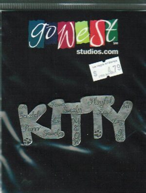Go West Studios Metal Word Embellishment-Kitty-0