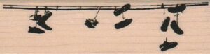 Shoes Hanging From Wire 1 1/2 x 5-0
