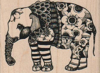 Whimsical Elephant 3 1/2 x 2 1/2-0