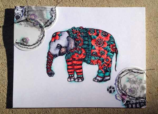 Whimsical Elephant 3 1/2 x 2 1/2-40988