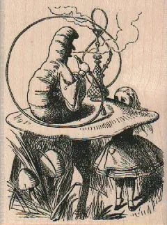 Alice With Caterpillar 2 1/2 x 3 1/4-0