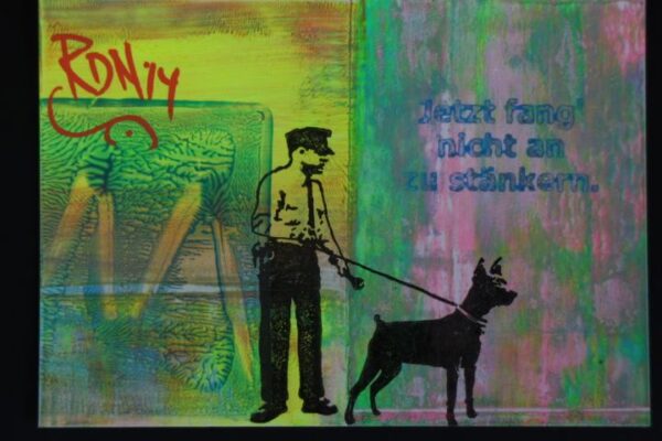 Banksy Cop With Dog 2 1/2 x 2 1/2-42606