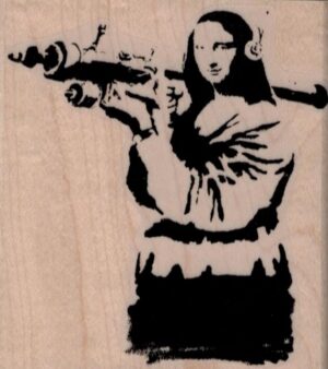 Banksy Bazooka Mona Lisa 3 x 3 1/4-0
