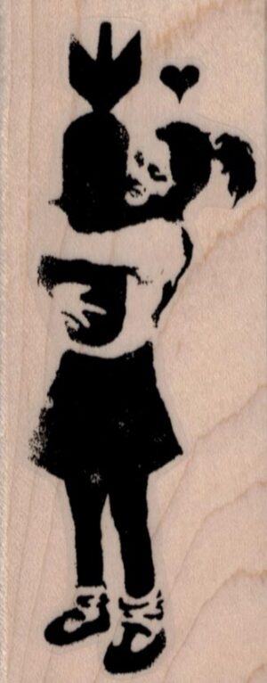 Banksy Bomb Hug Girl 1 3/4 x 4 1/4-0