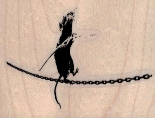 Banksy Rat Walking Chain 2 3/4 x 2-0