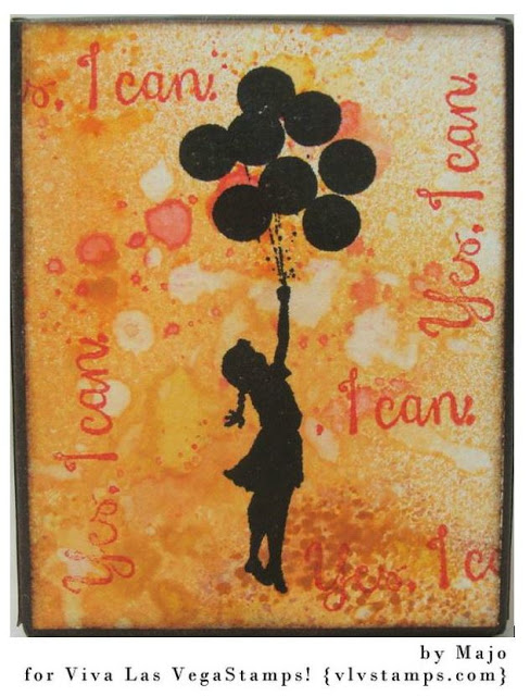 Banksy Girl Floating With Balloons 1 1/2 x 3 1/2-92806