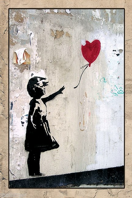 Banksy Balloon Girl 2 3/4 x 3-41610