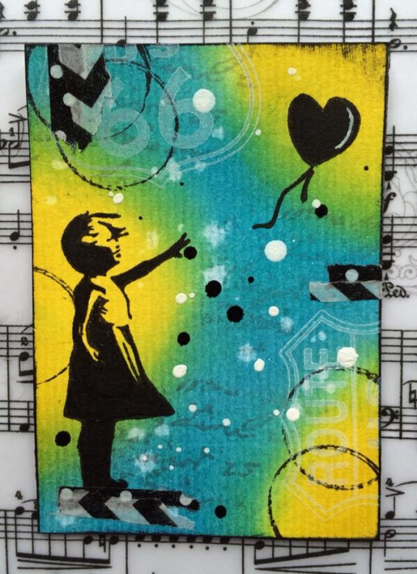 Banksy Balloon Girl 2 3/4 x 3-41731