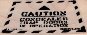 Caution: Concealed Trap 1 1/4 x 2 3/4-0