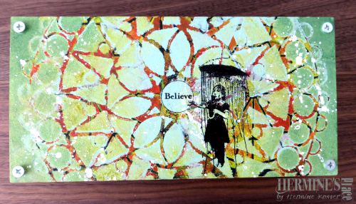 Banksy Rain Under Umbrella Girl 2 3/4 x 4 1/2-42564