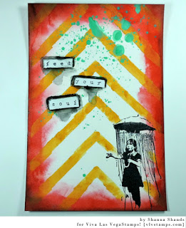 Banksy Rain Under Umbrella Girl 2 3/4 x 4 1/2-47521