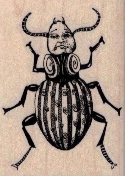Whimsical Beetle Man 2 1/4 x 3-0
