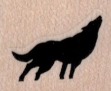 Howling Coyote Silhouette 1 1/4 x 1-0