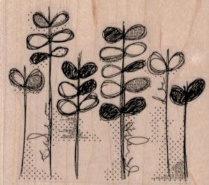 Doodle Flower/Garden 3 1/2 x 3-0