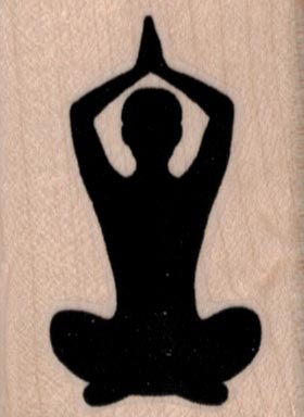 Yoga Prayer Hands Silhouette 1 1/2 x 2-0