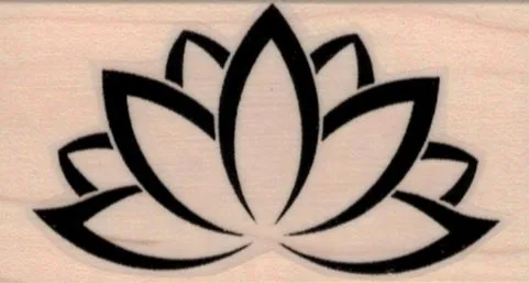 Lotus Petal Design Silhouette 1 1/2 x 2 1/2-0