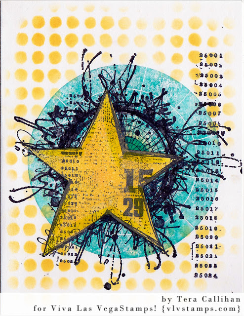 Squiggly Star Collage 3 1/2 x 3 3/4-76765