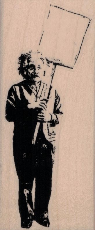 Banksy Einstein Protester 1 3/4 x 4-0
