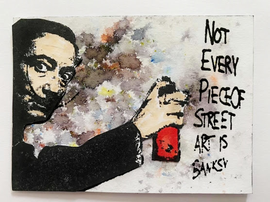 Banksy Salvador Dali Street Artist 3 x 3-93718