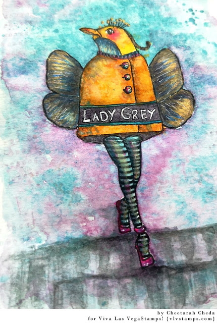 Whimsical Lady Grey 1 3/4 x 4-91717