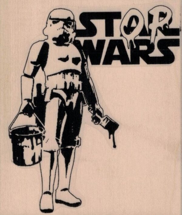 Banksy Storm Trooper Stop Wars 3 1/4 x 3 3/4-0