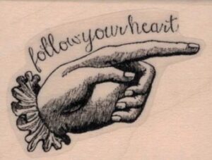 Follow Your Heart by Cat Kerr 1 1/2 x 1 3/4-0