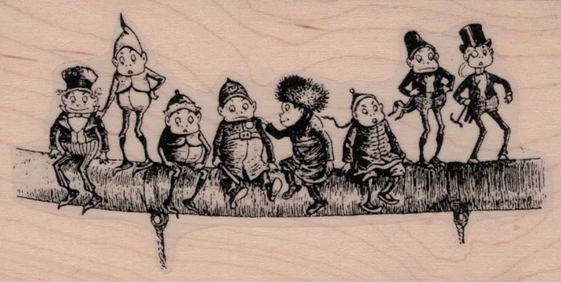 Elves On A Line 2 1/4 x 4 1/4-0