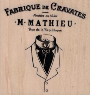 Fabrique De Cravates Ad by Cat Kerr 3 1/4 x 3 1/4-0