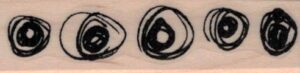 Row of Scribble Circles/Eyes 3/4 x 2 1/2-0