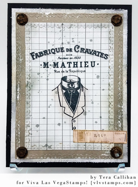Fabrique De Cravates Ad by Cat Kerr 3 1/4 x 3 1/4-92349