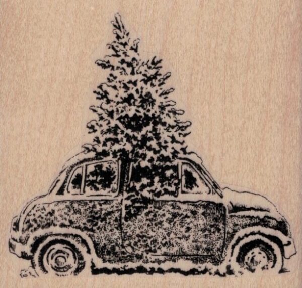 Christmas Tree In Car 3 1/4 x 3-0