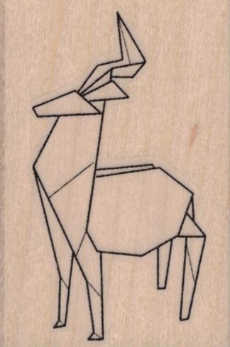 Origami Deer 1 3/4 x 2 1/2-0