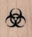 Biohazard Symbol 3/4 x 3/4-0