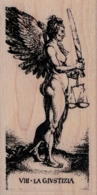 Tarot VIII Justice 1 3/4 x 3 1/4-0