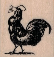 Rooster Crowing 1 1/4 x 1 1/4-0