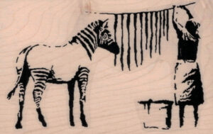 Banksy Zebra Washing 2 1/2 x 3 3/4-0
