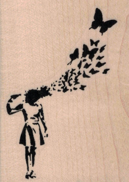 Banksy Butterfly Shooter 2 1/4 x 3-0