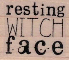 Resting Witch Face 1 1/4 x 1 1/4-0
