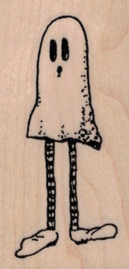 Whimsical Ghost With Legs 1 ½ x 2 ¾-0