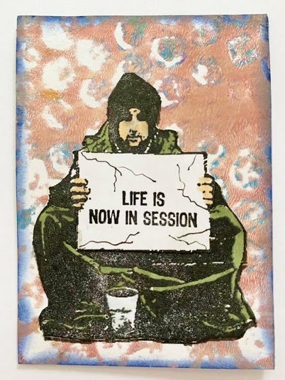 Banksy Sign Beggar 2 1/2 x 3-93716