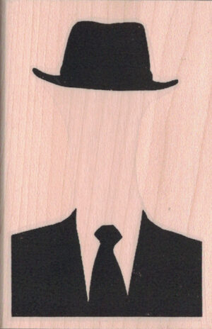 Place Face Here/ Businessman Silhouette 2 1/4 x 3 1/4-0