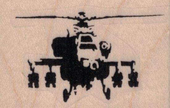 Banksy Helicopter Gunship 2 x 1 1/4-0