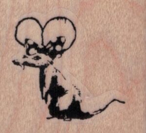 Banksy Minnie Mouse Rat 1 1/2 x 1 1/4-0
