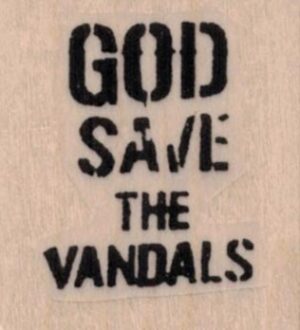 Banksy God Save The Vandals 1 1/4 x 1 1/4-0