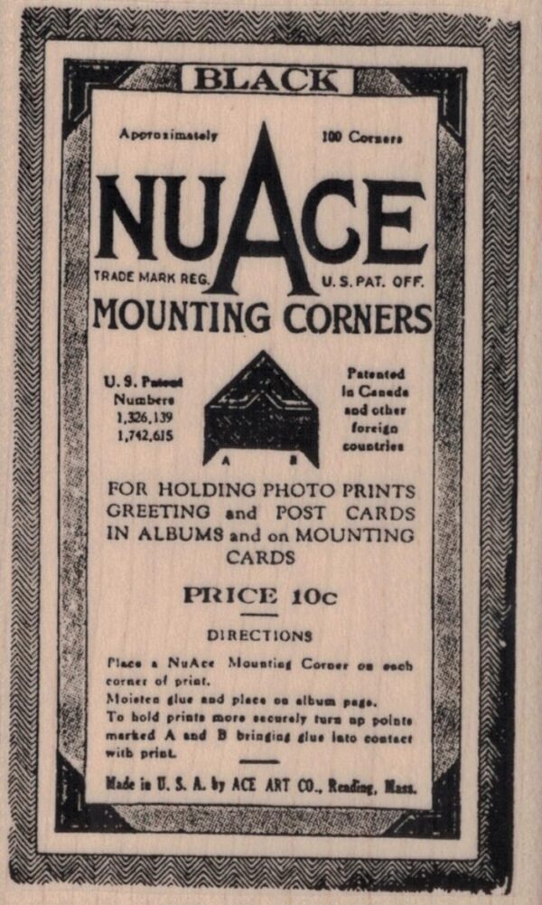 Nuace Mounting Corners Black 2 1/2 x 4-0