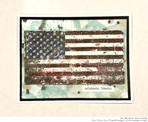 Grunge American Flag 3 x 5 1/4-93687