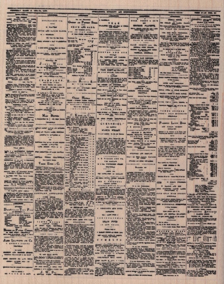 Sheet of Newsprint 4 1/4 x 5 1/4